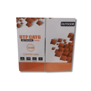 CAT6 UTP Full Copper 305m Roll External / Outdoor Network Cable – Black – 100% Copper