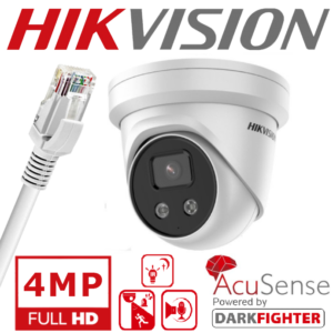 HIKVISION 4MP ACUSENSE DARKFIGHTER STROBE LIGHT + TWO WAY AUDIO DS-2CD2346G2H-IS2U/SL (2.8MM)