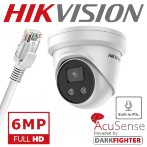 HIKVISION 6MP POE ACUSENSE DARKFIGHTER + MIC DS-2CD2366G2-IU (2.8MM)