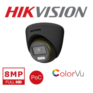 Hikvision 4K ColorVu PoC Fixed Turret Camera DS-2CE72UF3T-E (2.8mm) Black