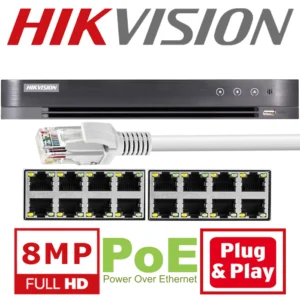 Hikvision 8MP 16CH POE NVR HDMI DS-7616NI-K2/16P