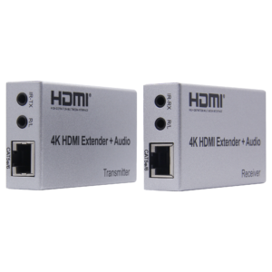 Hizone Pro HDMI Extender 4K 120M Range by RJ45 VER Ethernet Cat5e Cat6 Cable Converter TX RX Support USB Mouse Keyboard Extension + KVM