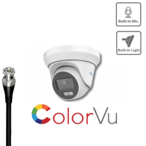 HILOOK 2MP COLORVU TURRET CAMERA WITH MIC 40MIR THC-T229-MS WHITE