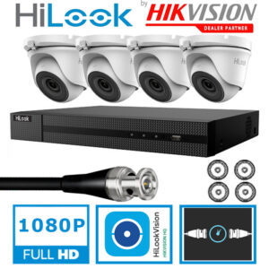 Hilook by Hikvision 1080P 8Channel Kit + 4X THC-T120-MS