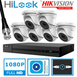 Hilook by Hikvision 1080P 8Channel Kit + 6X THC-T120-MS