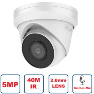 HILOOK IP 5MP TURRET CAMERA WITH MIC 40M IR IPC-T250H-MU