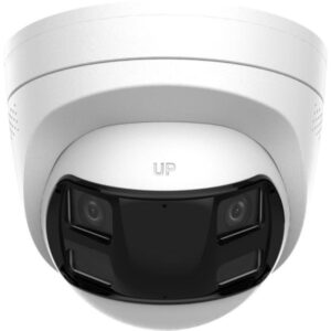 HILOOK 8MP DUAL LENS STITCHED WIDE ANGLE SMART HYBRID LIGHT FIXED TURRET NETWORK CAMERA 180° TWO WAY AUDIO – IPC-T280HAD-LUF/SL