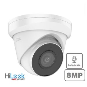 HILOOK IP 8MP POE TURRET CAMERA + MIC IPC-T280H-MUF