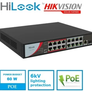 HiLook 16 Port Fast Ethernet Unmanaged POE Switch NS-0318P-130