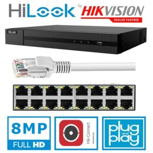 HILOOK NVR-216MH-C/16P NVR 16CH 4K POE
