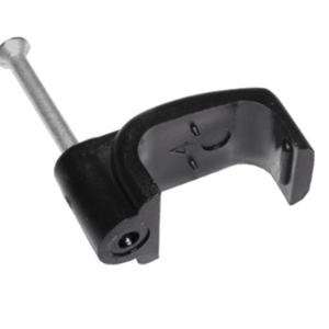 Cable Clips Twin / Shotgun Coax Black (100pc)