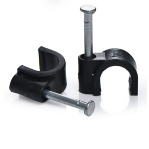 Cable Clips CAT 5 / CAT 6 RJ45 Black (100pc)